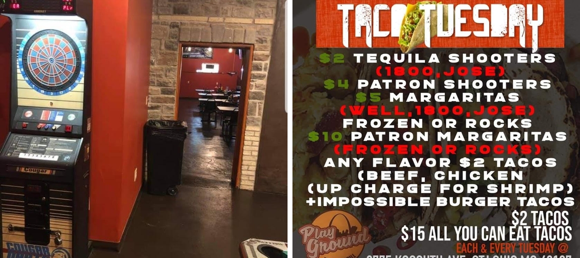 Playground Bar & Grill Menu
